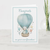 Verjaardagskaart voor nieuwe kleinzoon gefelicitee kaart (Voorkant)