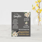 Verjaardagskaart voor onze dochter met een masterd kaart (Gele Bloem)