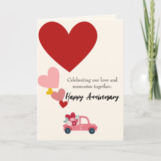 Verjaardagskaart voor onze liefde en herinneringen feestdagen kaart