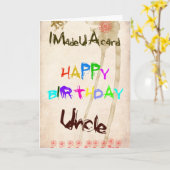 Verjaardagskaart voor oom kaart (Gele Bloem)