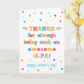 Verjaardagskaart voor opa kaart (Gele Bloem)