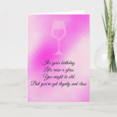 Verjaardagskaart voor ouderen kaart (Voorkant)