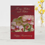 Verjaardagskaart voor ouders met verwarde orchidee kaart (Gele Bloem)