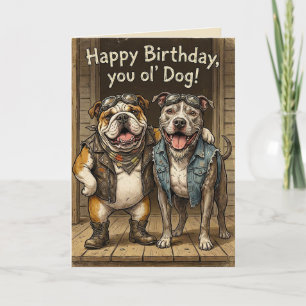 Verjaardagskaart voor ouwe hond kaart