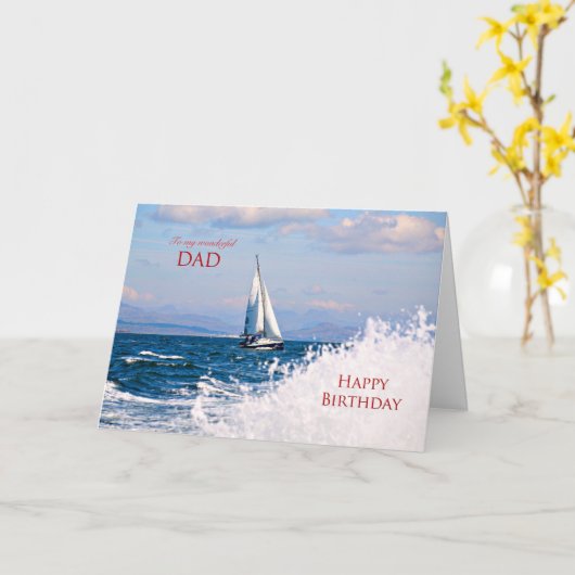 Verjaardagskaart voor papa kaart (Gele Bloem)