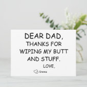 Verjaardagskaart voor papa met grappige tekst kaart (Staand voorkant)