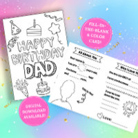 Verjaardagskaart voor Papa: vul de lege plekken in