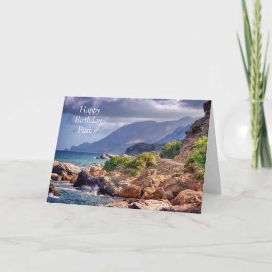 Verjaardagskaart voor predikant kaart (Voorkant)