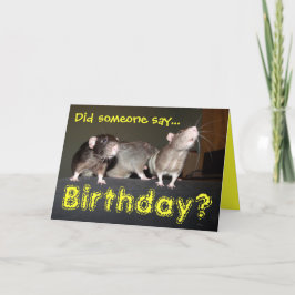 verjaardagskaart voor ratten kaart