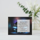 Verjaardagskaart voor 's nachts een drive-by feest briefkaart (Staand voorkant)