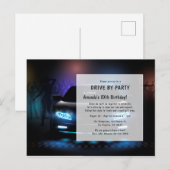 Verjaardagskaart voor 's nachts een drive-by feest briefkaart (Voorkant / Achterkant)