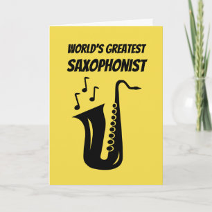 Verjaardagskaart voor saxofonist kaart