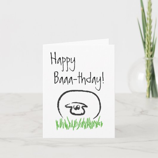Verjaardagskaart voor schapen (leeg binnenin) kaart (Voorkant)