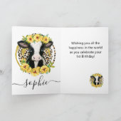 verjaardagskaart voor schattige koeien kaart (Binnen)