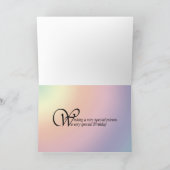 Verjaardagskaart voor schoonmoeder met vergeet me  kaart (Binnen)