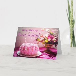 Verjaardagskaart voor Sweet 16 Zestiende verjaarda Kaart