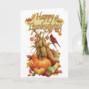Verjaardagskaart voor Thanksgiving Day Feestdagen Kaart