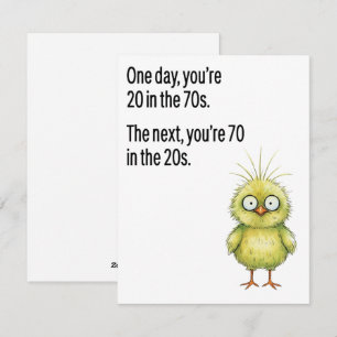 Verjaardagskaart voor vader 70 jaar Funny Aging Bi Feestdagenkaart