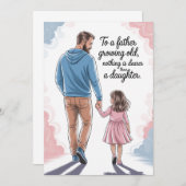 Verjaardagskaart voor vader en dochter Vaderdag ve (Voorkant / Achterkant)