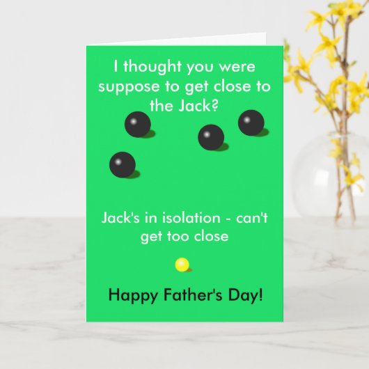 Verjaardagskaart voor vader met Lawn Bowls, Short  Kaart (Gele Bloem)