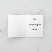 Verjaardagskaart voor vader met taartdiagram kaart (Binnen)