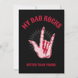 Verjaardagskaart voor Vader: Mijn vader rockt bete Feestdagenkaart