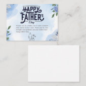 Verjaardagskaart voor Vader Notitiekaartje (Voorkant / Achterkant)