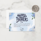 Verjaardagskaart voor Vader Notitiekaartje (Voorkant / Achterkant in situ)