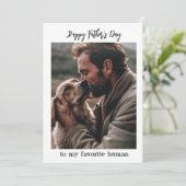 Verjaardagskaart voor Vader van Favoriete Mens van Kaart (Staand voorkant)