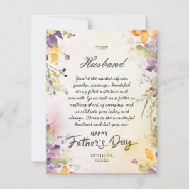 Verjaardagskaart voor Vader voor Echtergenoot Van  Feestdagenkaart