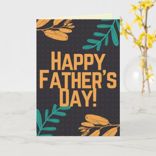 Verjaardagskaart voor Vaderdag Kaart (Gele Bloem)