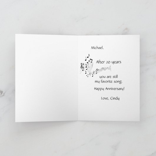 Verjaardagskaart voor verliefden feestdagen kaart (Binnen)