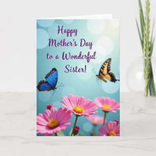 Verjaardagskaart voor violette zusters kaart