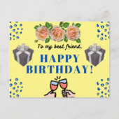 Verjaardagskaart voor vriend feestdagenkaart (Voorkant)
