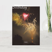 Verjaardagskaart voor vuurwerk kaart (Achterkant)