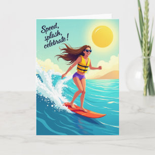Verjaardagskaart voor watersporters kaart