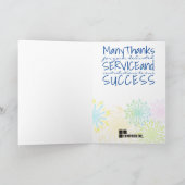 Verjaardagskaart voor werknemers van Fireworks UNI Kaart (Binnen)