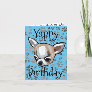 Verjaardagskaart voor Yappy Chihuahua Kaart