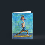 Verjaardagskaart voor yoga met een grappige grap b kaart<br><div class="desc">Een verjaardagskaart voor yoga- en vrede liefhebbers</div>