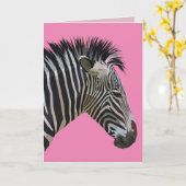 VERJAARDAGSKAART VOOR ZEBRA KAART (Gele Bloem)