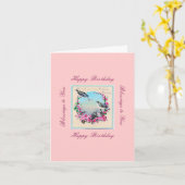 verjaardagskaart voor zingende vogels kaart (Gele Bloem)