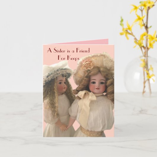 Verjaardagskaart voor zusters voor altijd kaart (Gele Bloem)