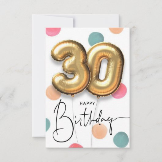 verjaardagskaart vriend 30 jaar kaart (Voorkant)