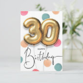 verjaardagskaart vriend 30 jaar kaart (Staand voorkant)