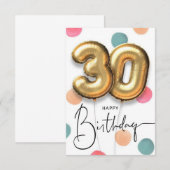 verjaardagskaart vriend 30 jaar kaart (Voorkant / Achterkant)