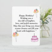 Verjaardagskaart - Vrolijke Wensen, Ballonnen & C Kaart (Staand voorkant)