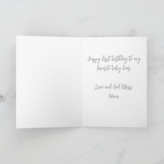 Verjaardagskaart Watercolor Koala Bedankkaart (Binnen)