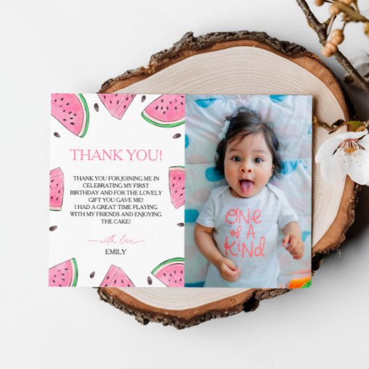 Verjaardagskaart watermeloen één-op-één meloen bed kaart