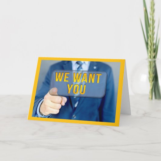 Verjaardagskaart 'We willen jou' Kaart (Voorkant)