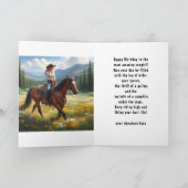 Verjaardagskaart Westerse Cowgirl Kaart (Binnen)
